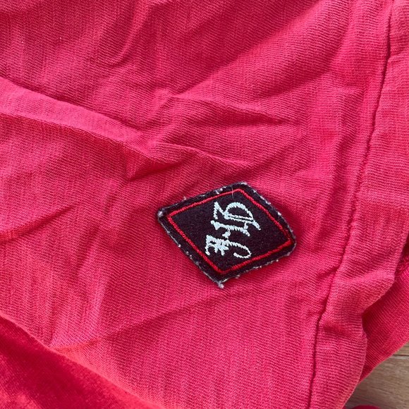Johnson Motors red slub moto tee. - Picture 3 of 4